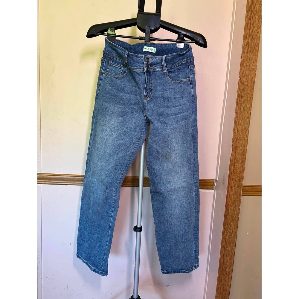 Sky Jeans Womens Size 9 Blue Medium Wash High Rise Straight Leg Denim R/H2261-MA